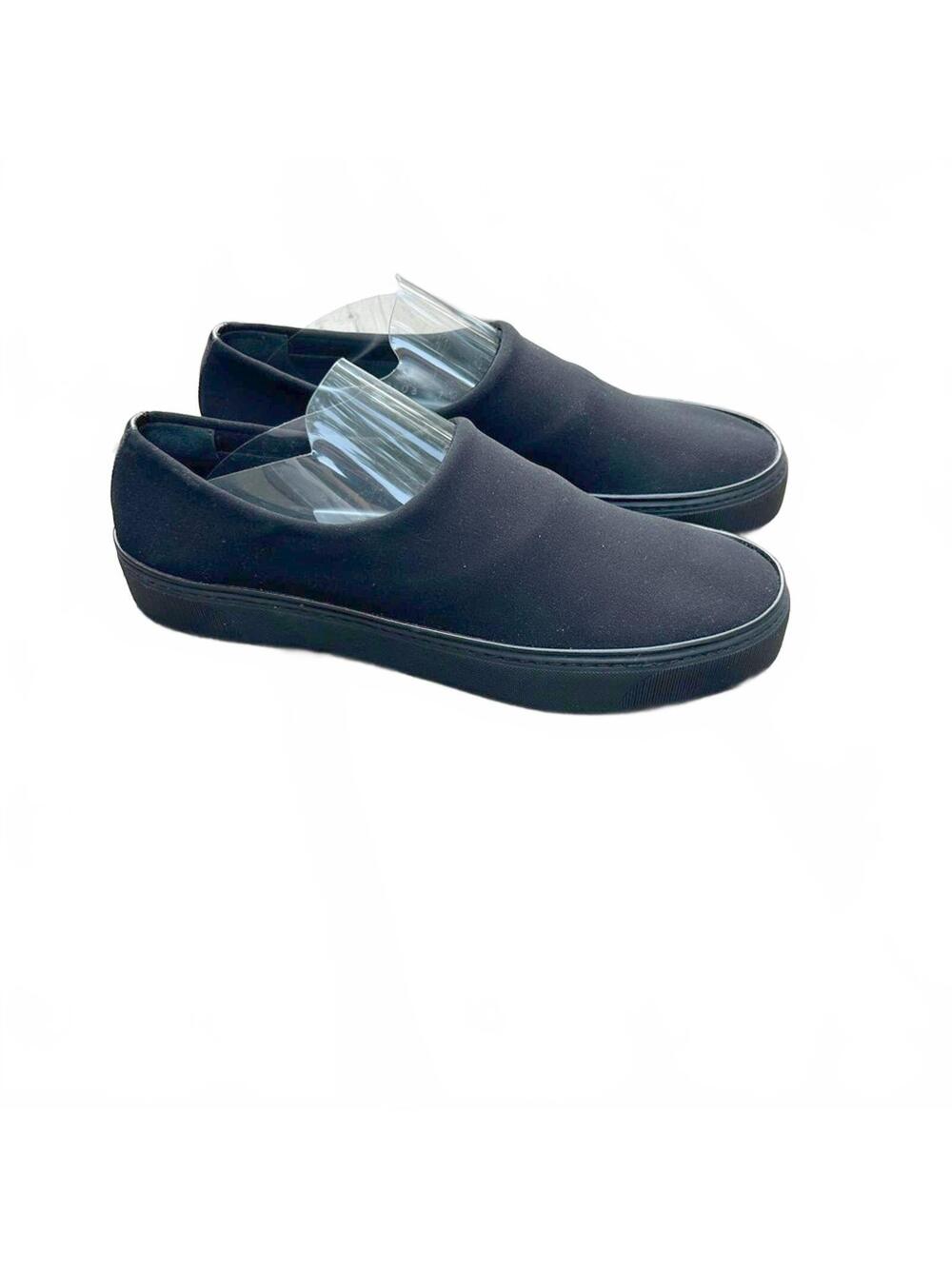 Stuart Weitzman Solid Black Slip On Sneakers | Style #CIUW40406 | Size 7 NARROW